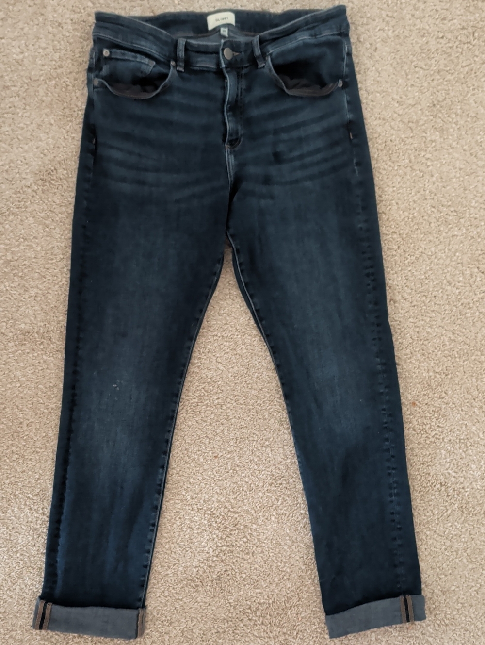 DL1961 Men's Slim Straight Jeans in Dark Blue